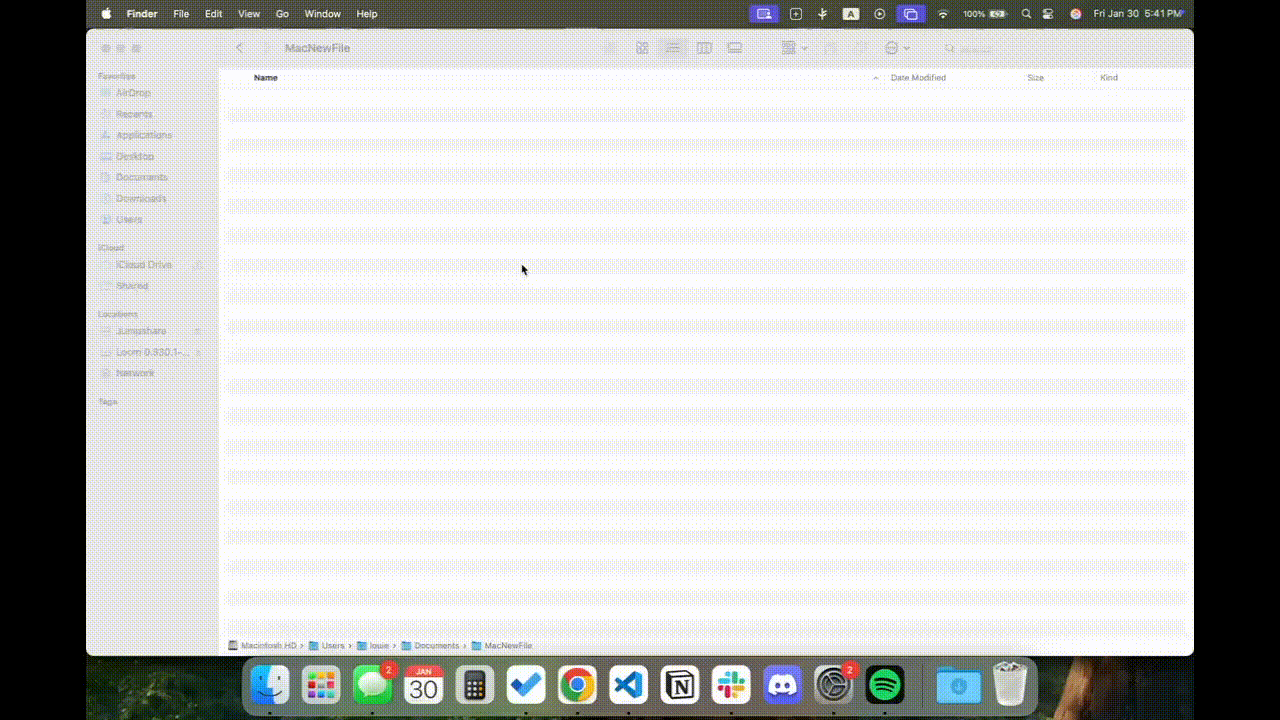 MacNewFile Demo